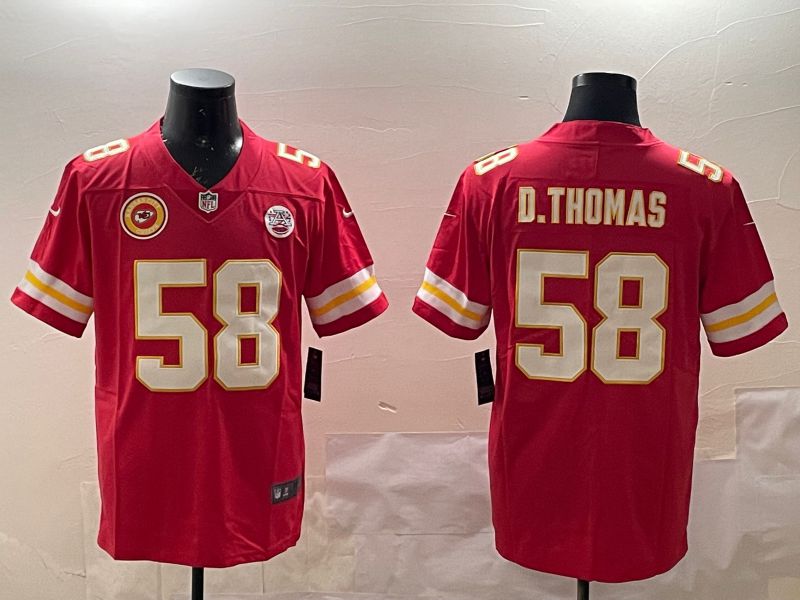 Men Kansas City Chiefs #58 D.Thomas Red Second generations 2025 Nike Limited NFL Jersey style 6->kansas city chiefs->NFL Jersey